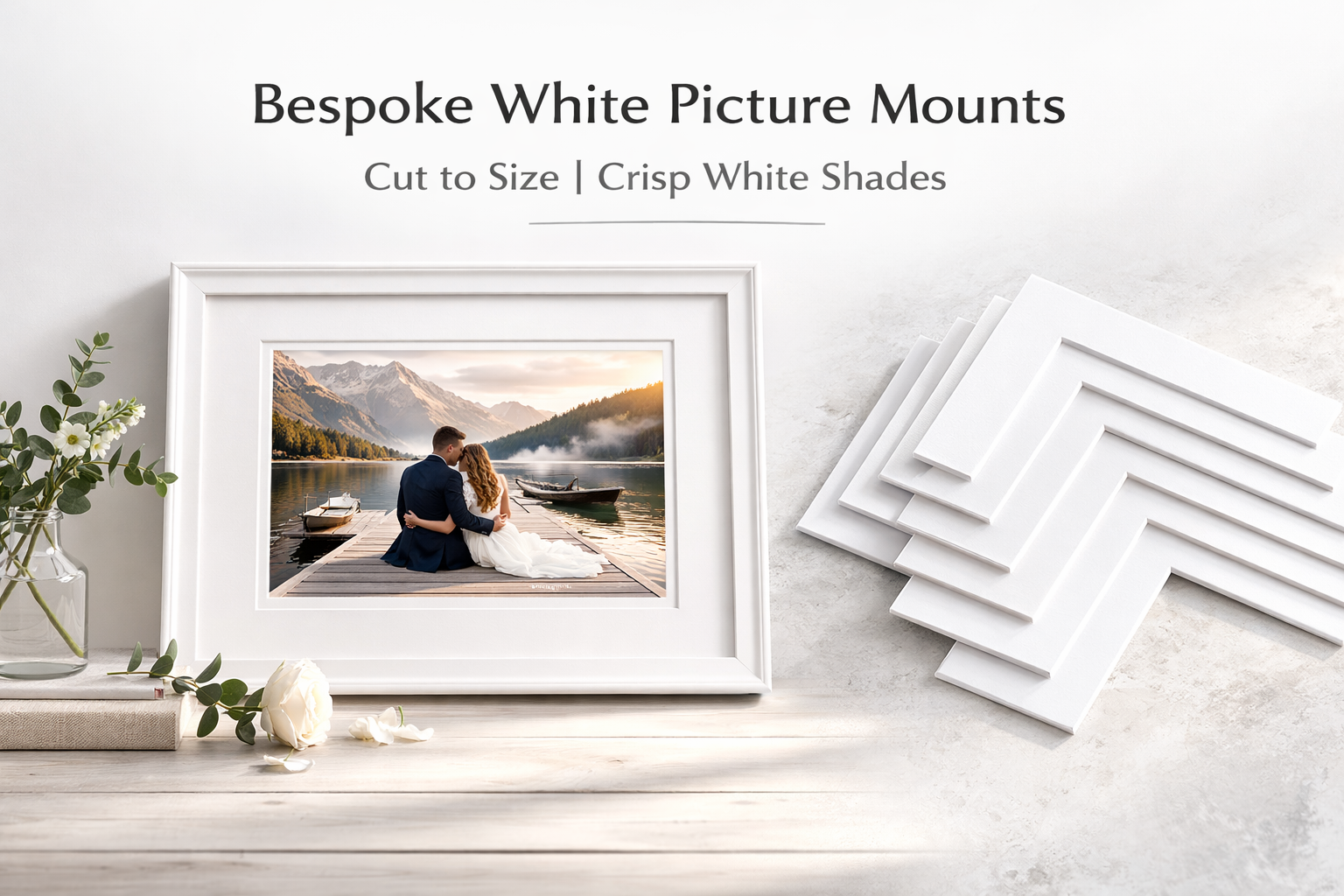 White Mounts – Custom Cut to Size